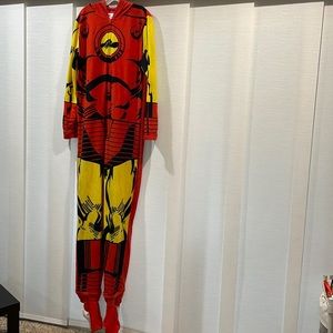 Iron Man Footie Pajamas Size L
